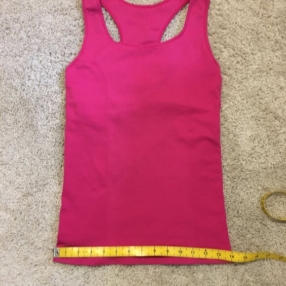 Hot Pink Barbiecore Stretchy Racerback Back Tank Top With Inbuilt Bra - Picture 10 of 11
